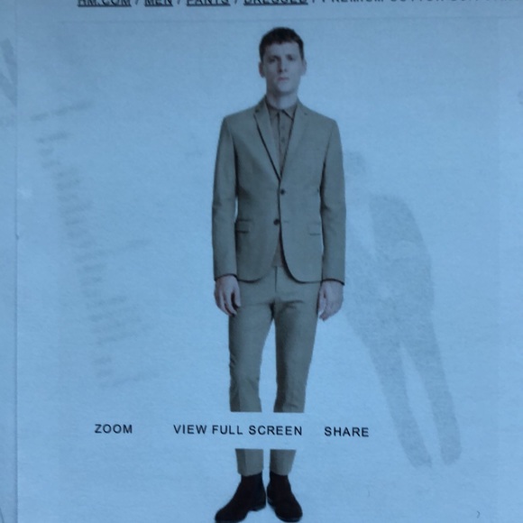 H&M Suits & Blazers Hm Men Summer Suit Tan Khaki Classic Slim Fit